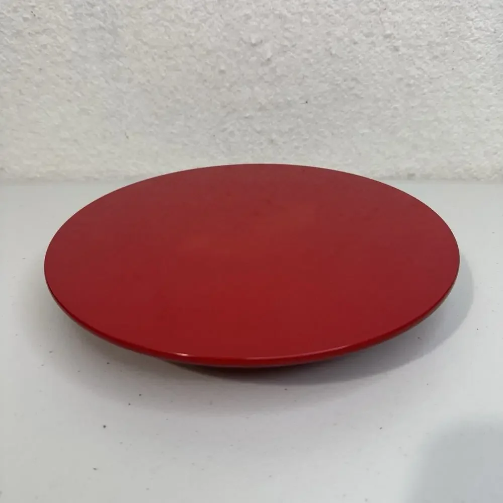 VTG Picnic Serving Set Glossy Cherry Red Nesting Bowls & Platter MCM Plasticware